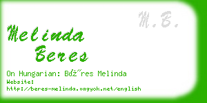 melinda beres business card
